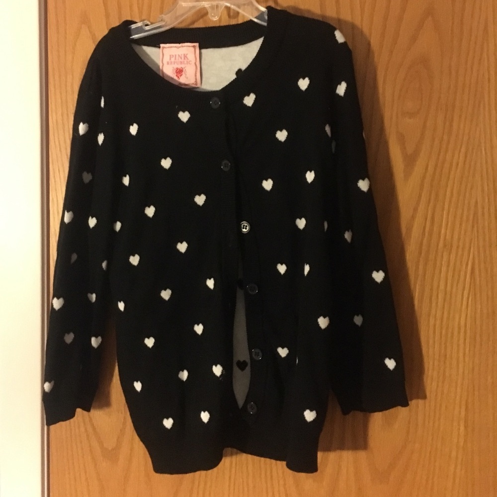 Pink republic button up sweater